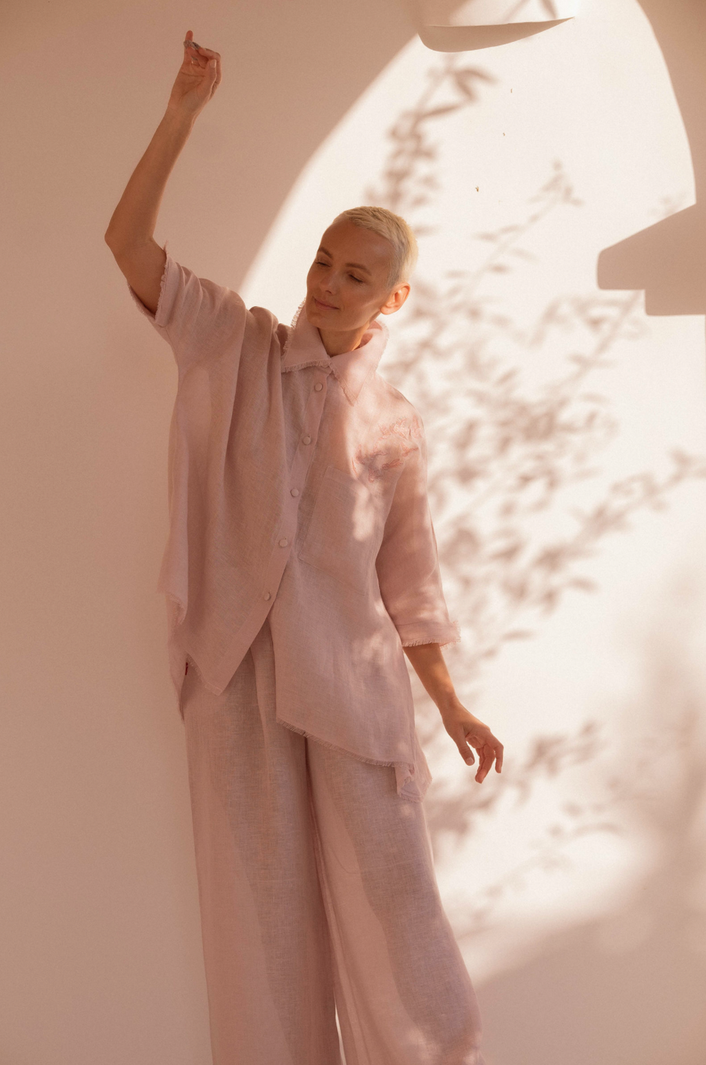 Bird embroidered shirt