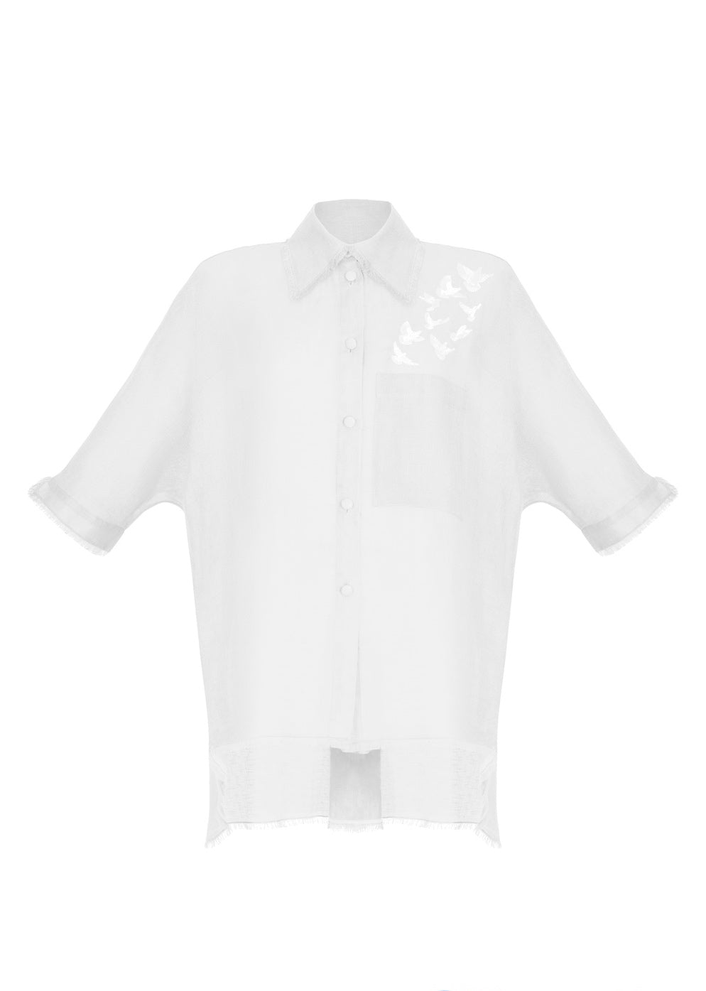 Bird embroidered shirt