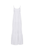 Linen tiered maxi dress