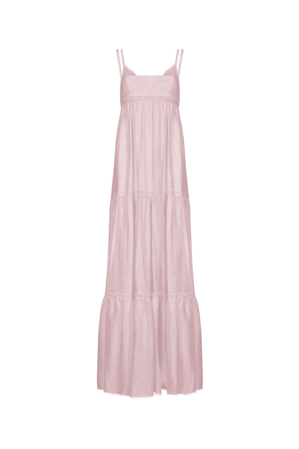 Linen tiered maxi dress