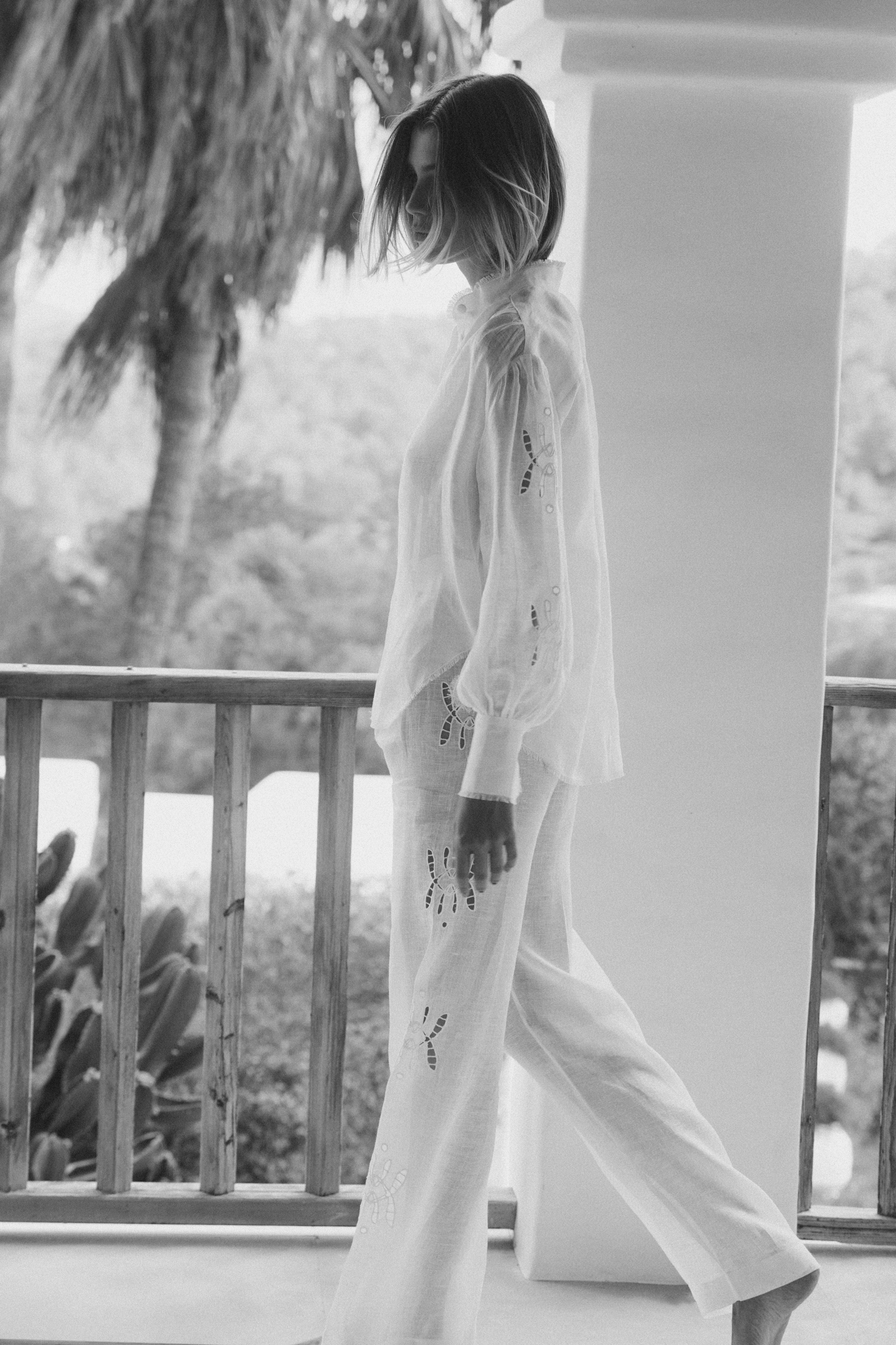 Origins embroidered pants