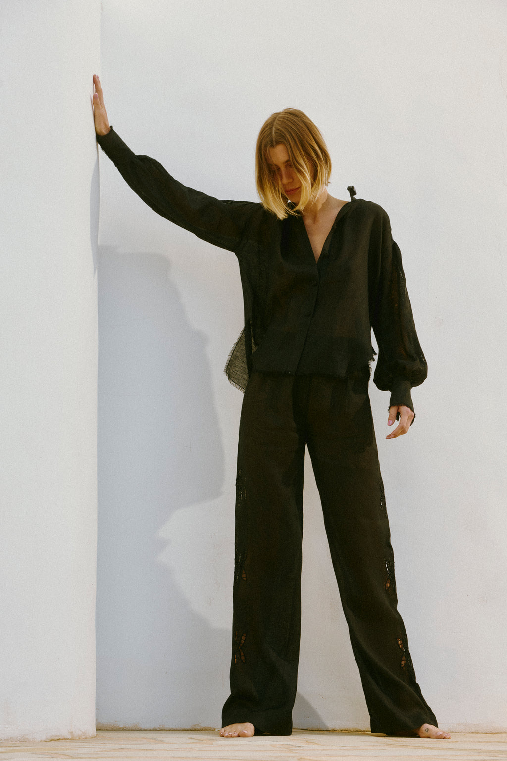 Origins embroidered pants
