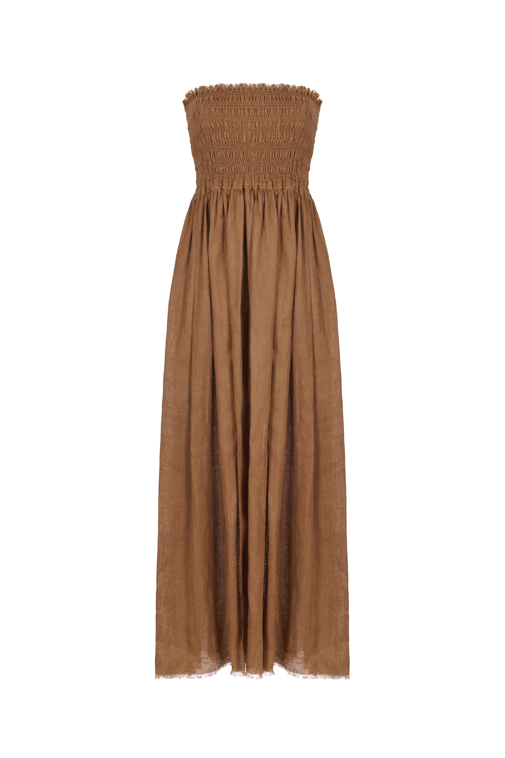 Strapless midi dress