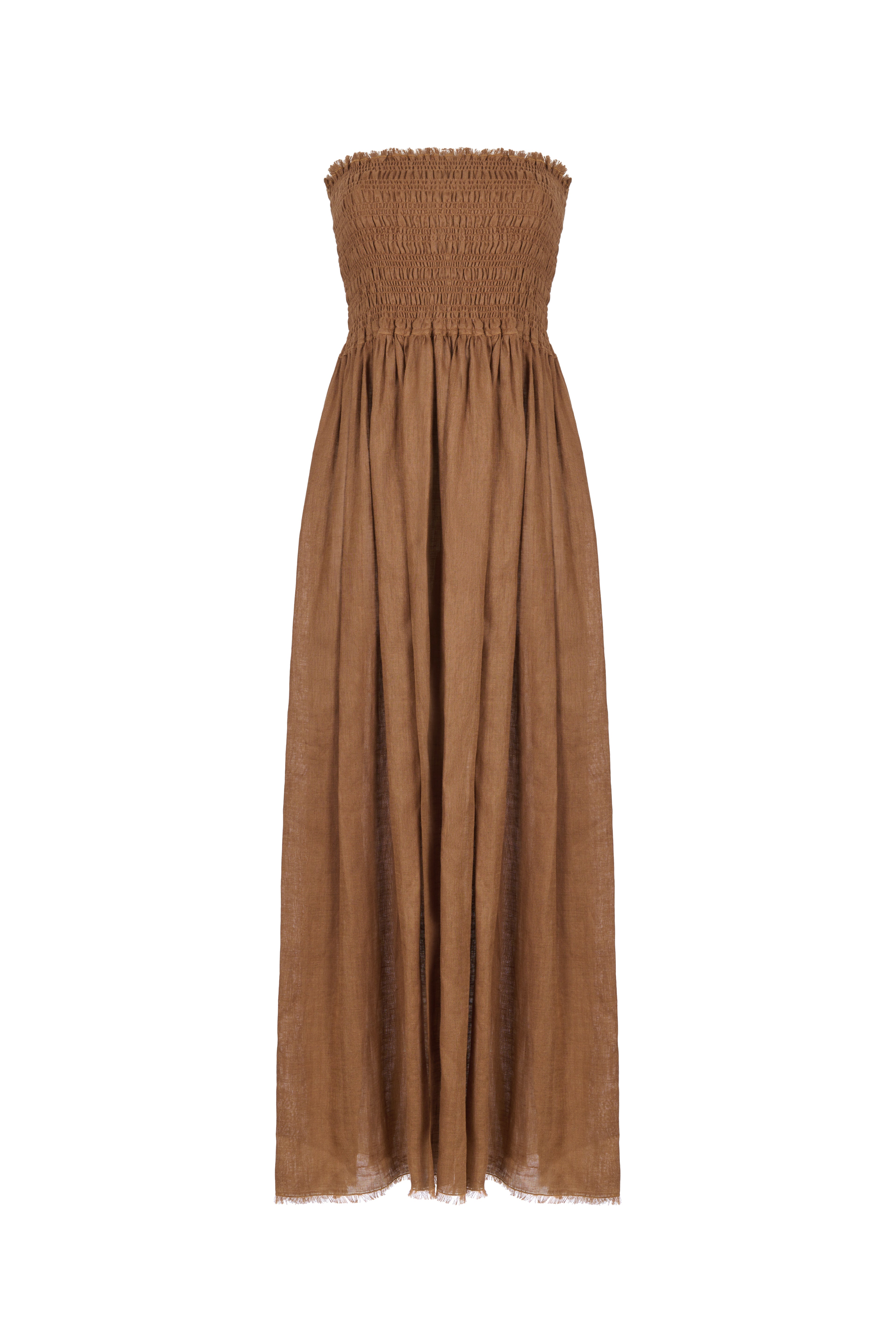Strapless midi dress
