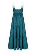 Linen tiered maxi dress