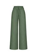 Long tie high-waist trousers