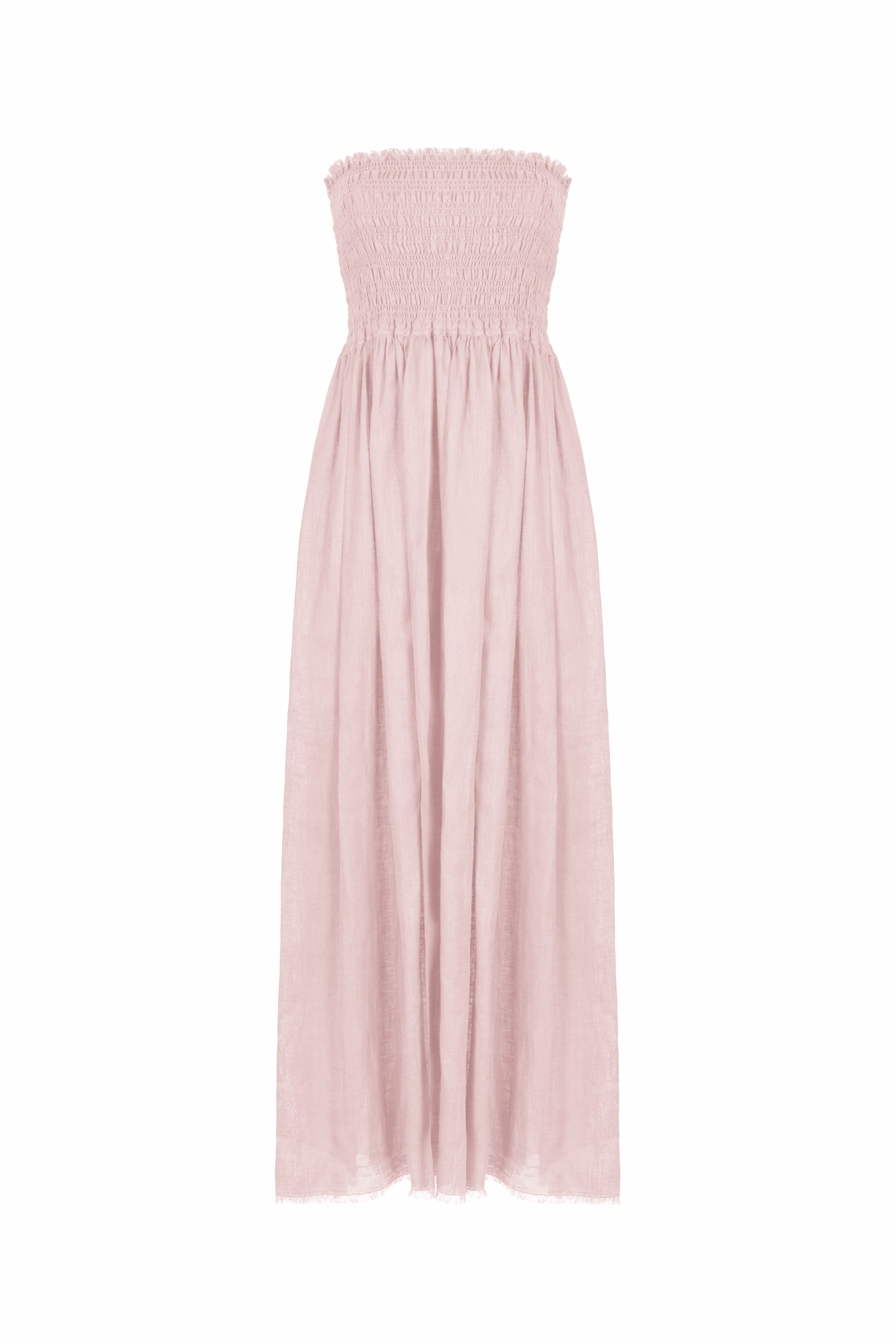 Strapless midi dress