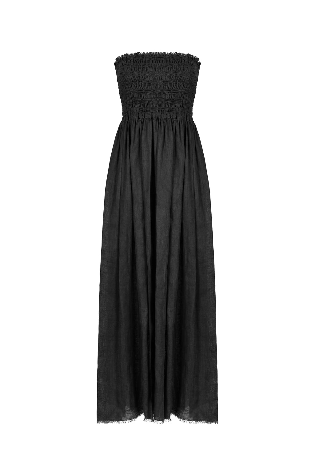 Strapless midi dress