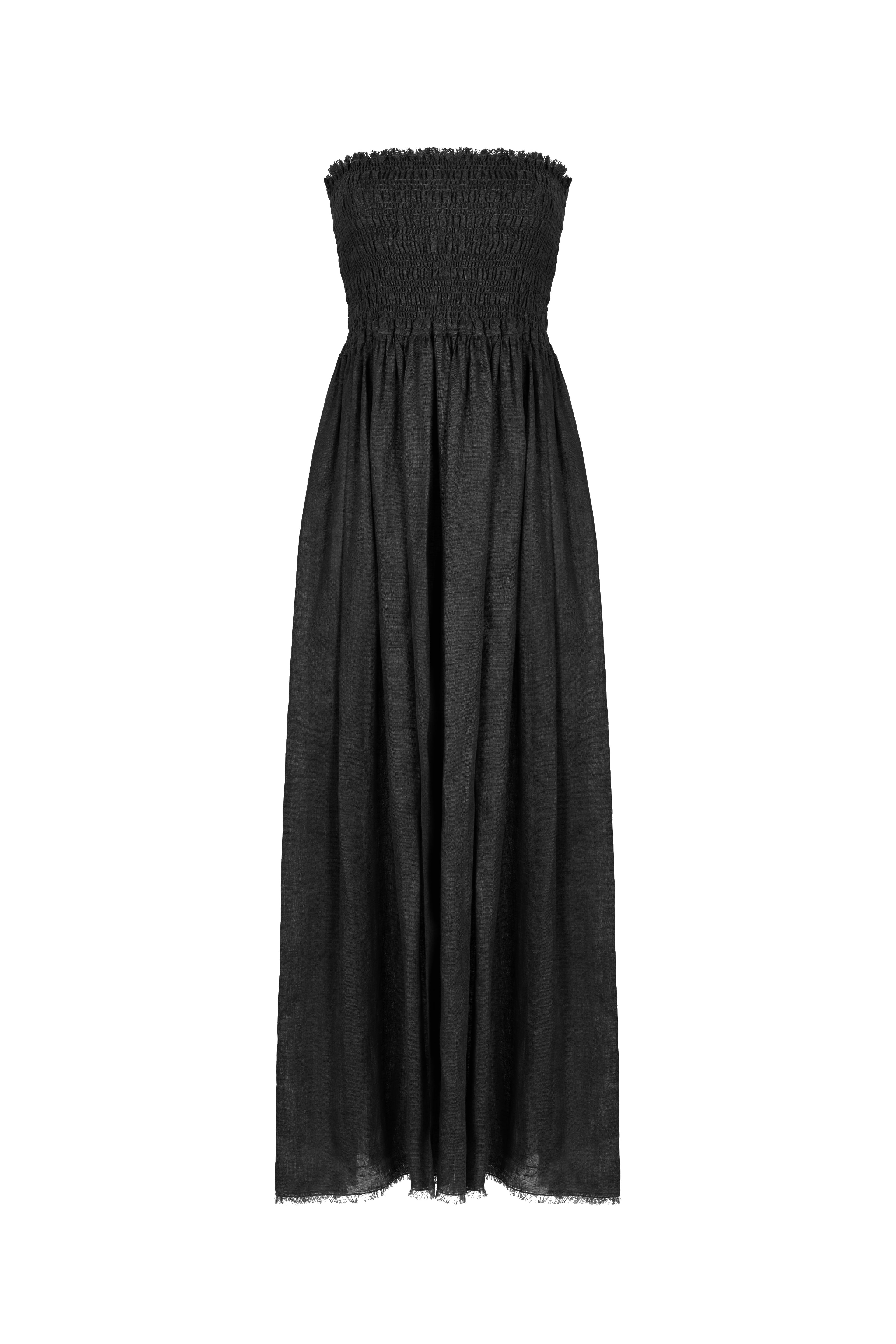 Strapless midi dress