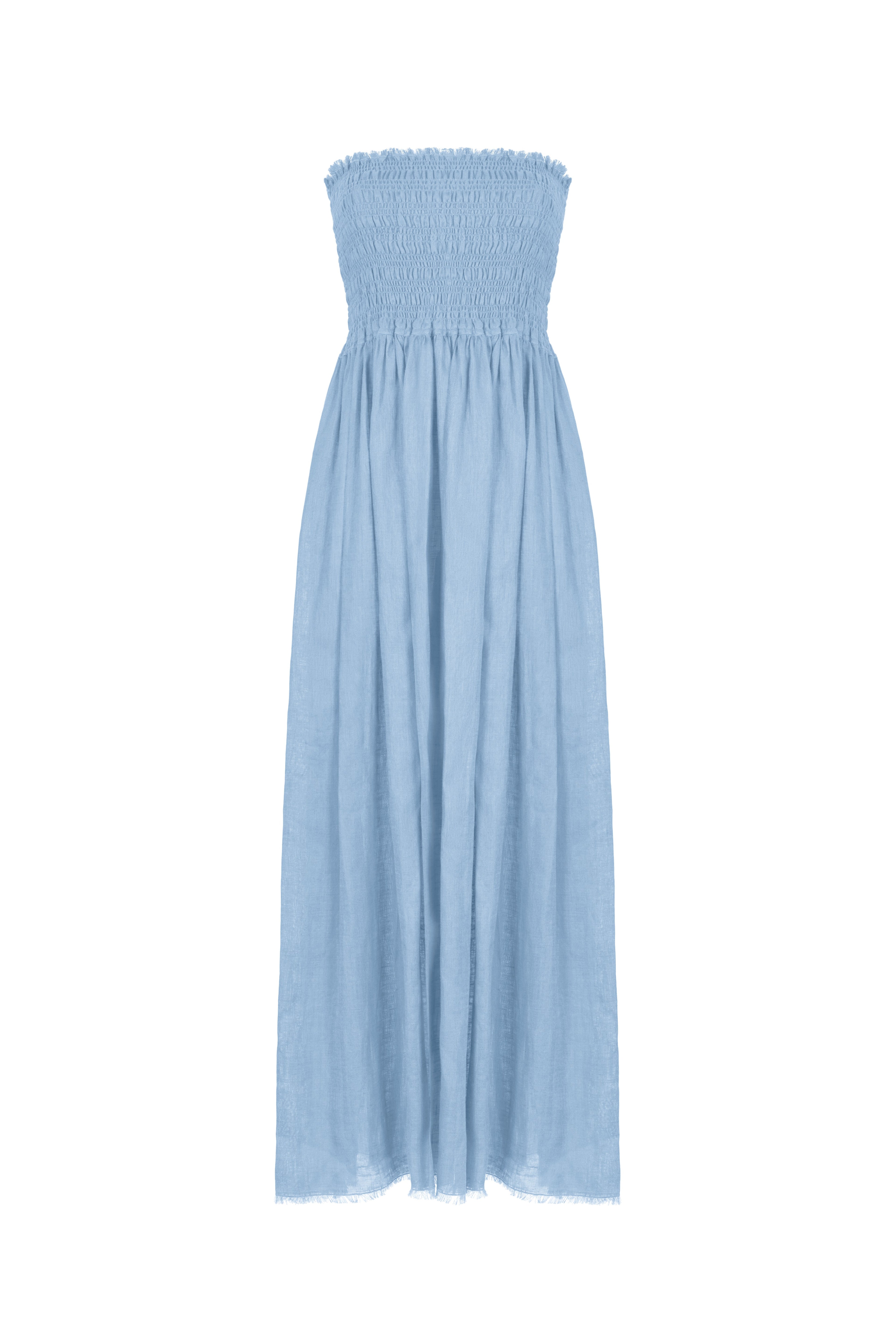 Strapless midi dress