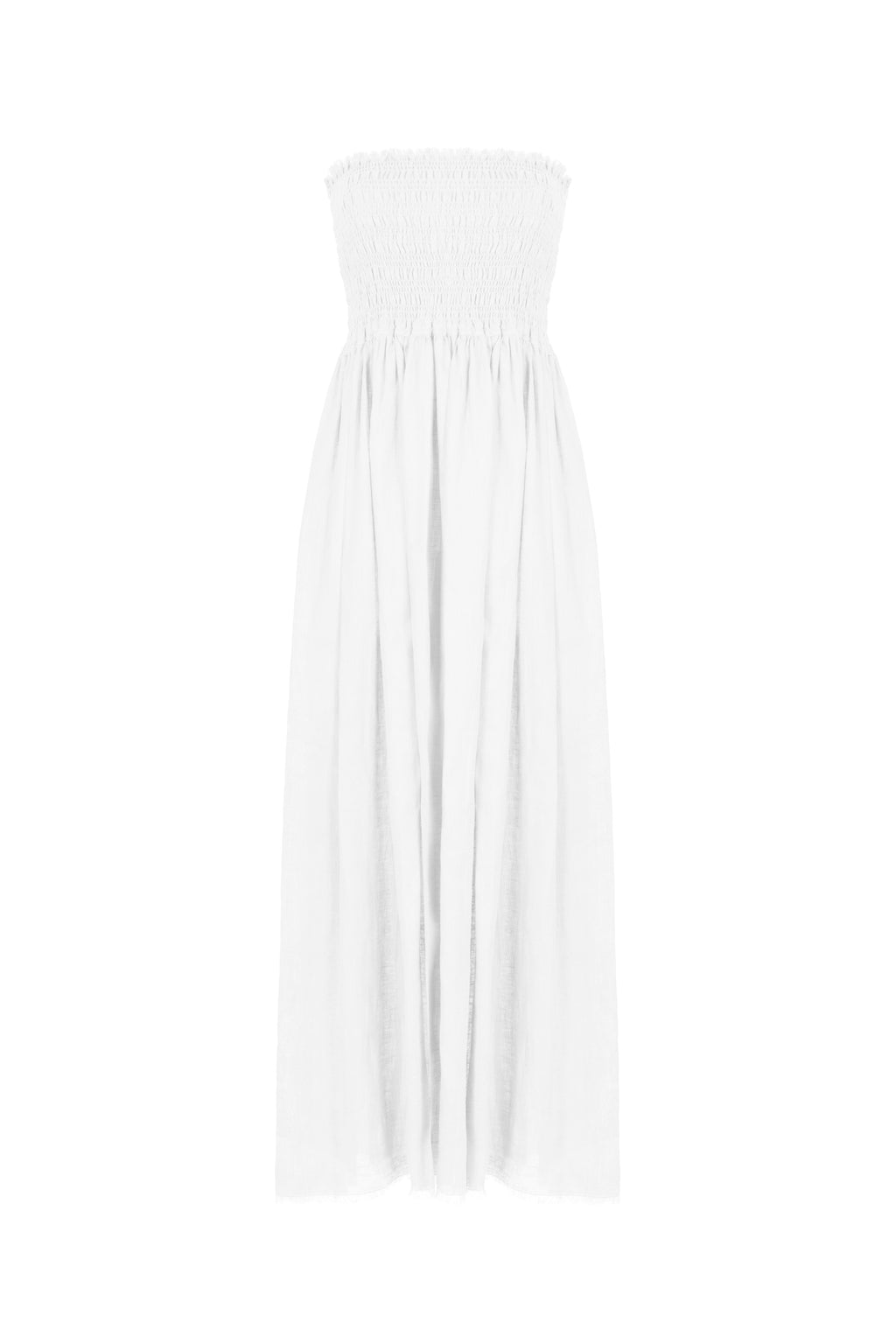 Strapless midi dress