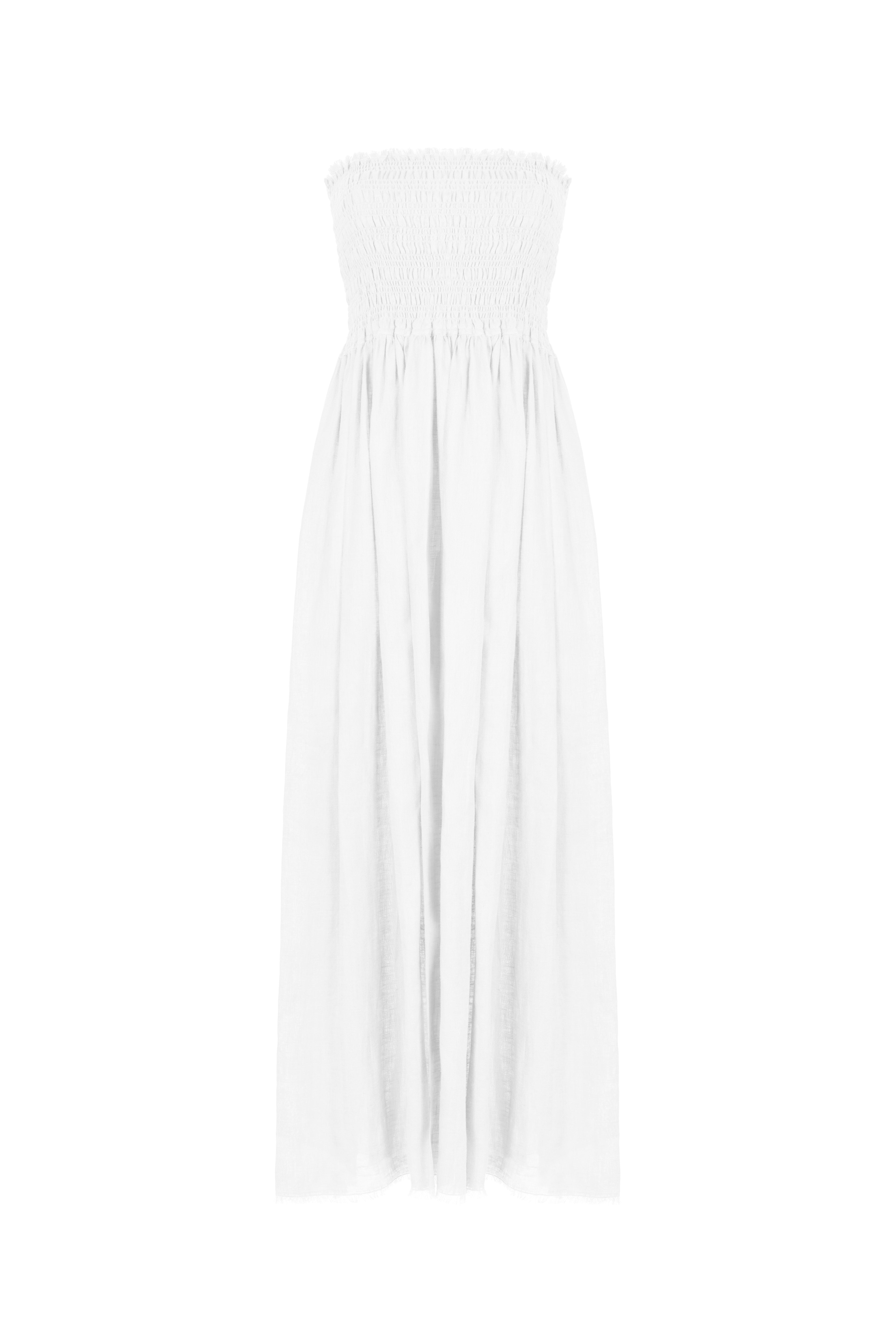 Strapless midi dress
