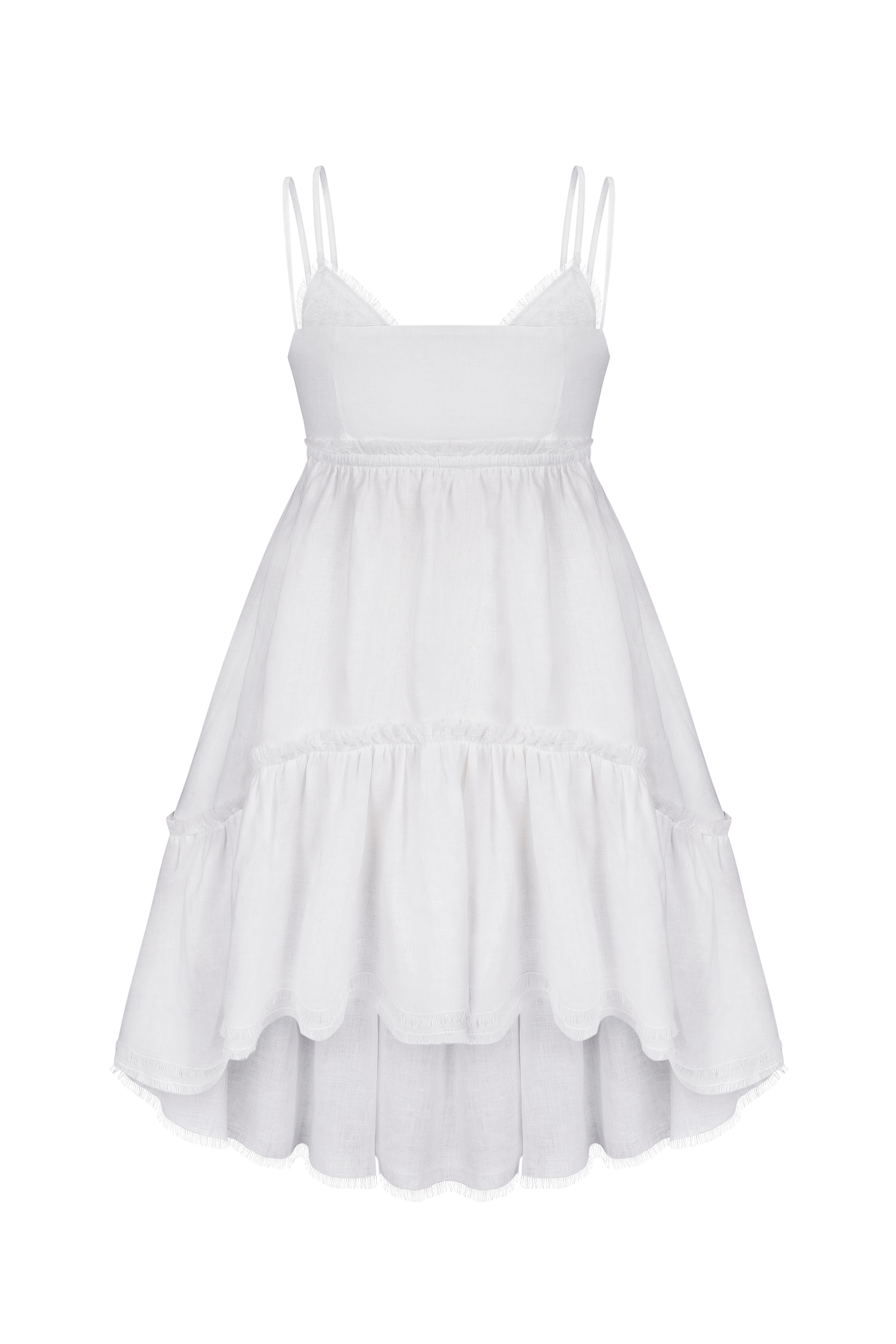 Linen tiered mini dress  ATELIER HANDMADE