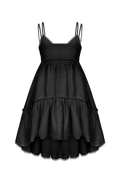 Linen tiered mini dress