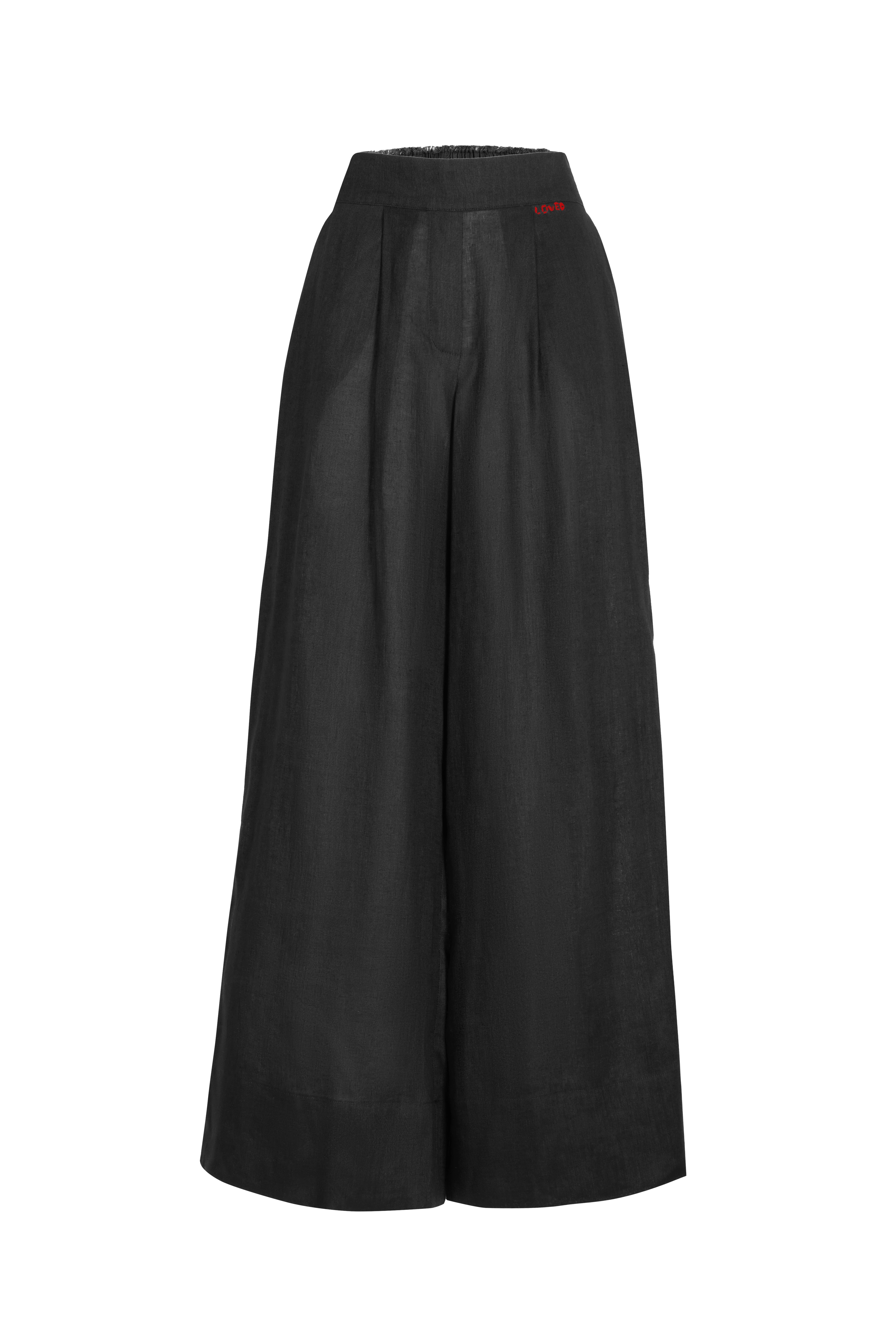 Wide leg trousers
