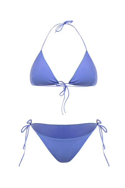 violet triangle bikini swimsuit